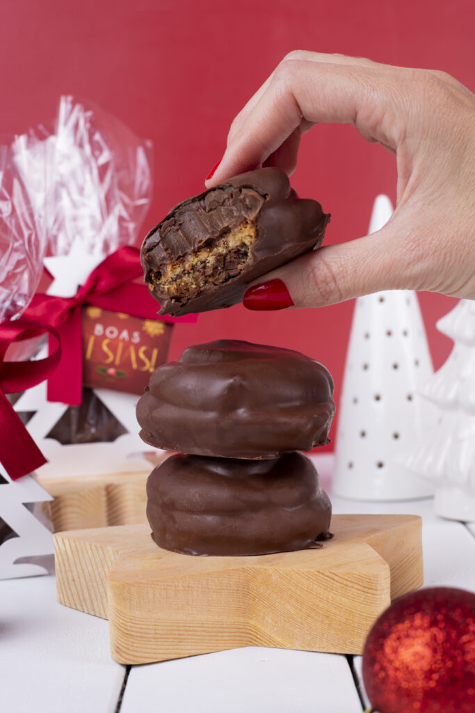 Cookie Pinheirinho e Bola da Natal